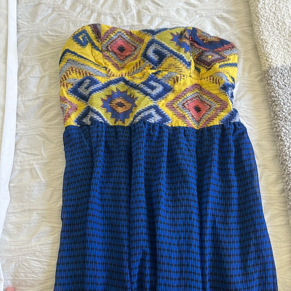 Blue & Yellow Maxi Dress